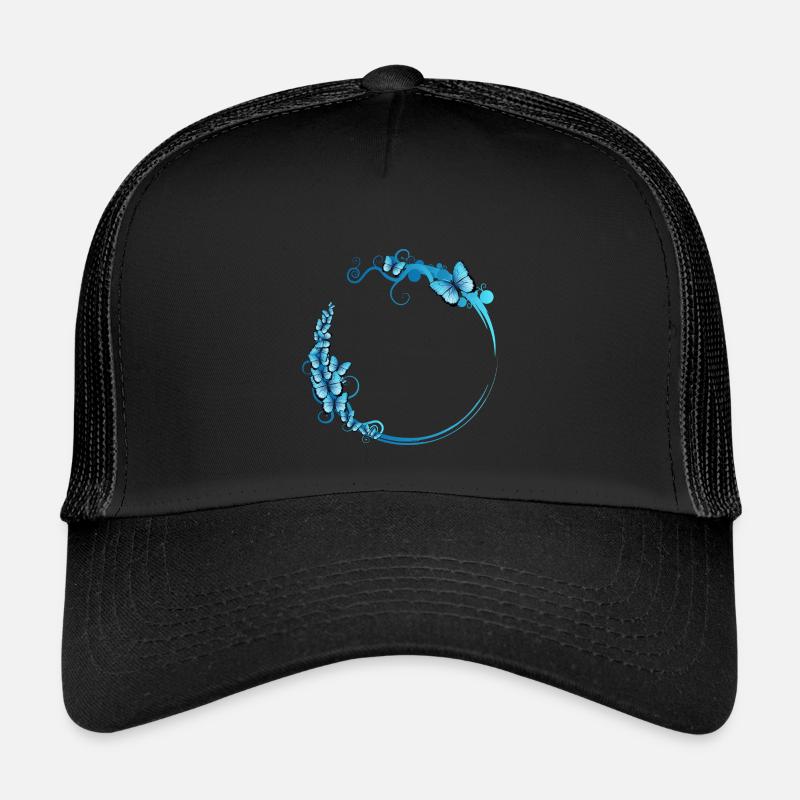 blue butterfly frame for your own texts Kids’ Trucker Cap