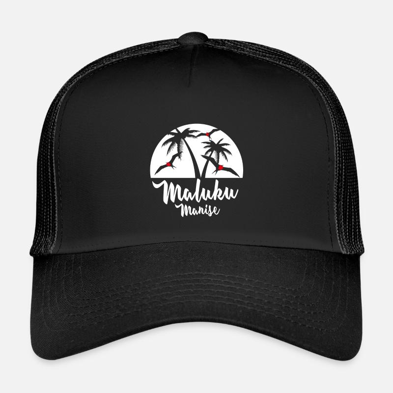 Maluku Manise - Kinder Trucker-Cap - Schwarz/Schwarz