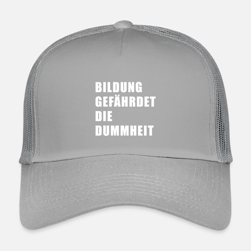 Bildung gefährdet die Dummheit Kinder Trucker-Cap