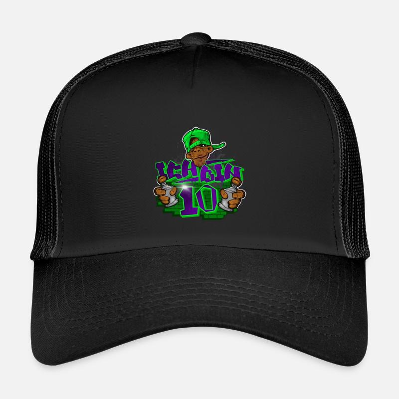 10. Geburtstag Graffiti - Kinder Trucker-Cap - Schwarz/Schwarz