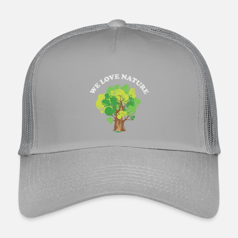Forest Tree Illustration Nature Love Symbol Logo Kids’ Trucker Cap