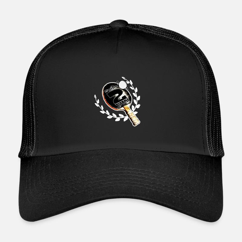 Tischtennis - Kinder Trucker-Cap - Schwarz/Schwarz