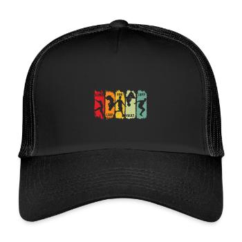 Parkour Free Running Climb Leap Run Vault Jump - Kids’ Trucker Cap - black/black - Front