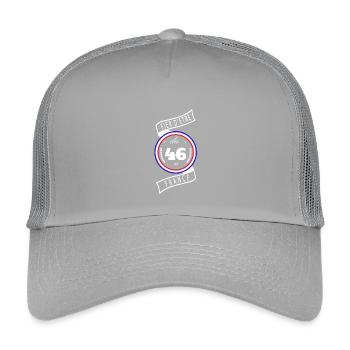 Fier d'être du 46 - Casquette trucker enfant - gris clair - Devant