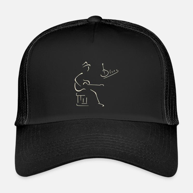 Blues-Gitarrist - Kinder Trucker-Cap - Schwarz/Schwarz