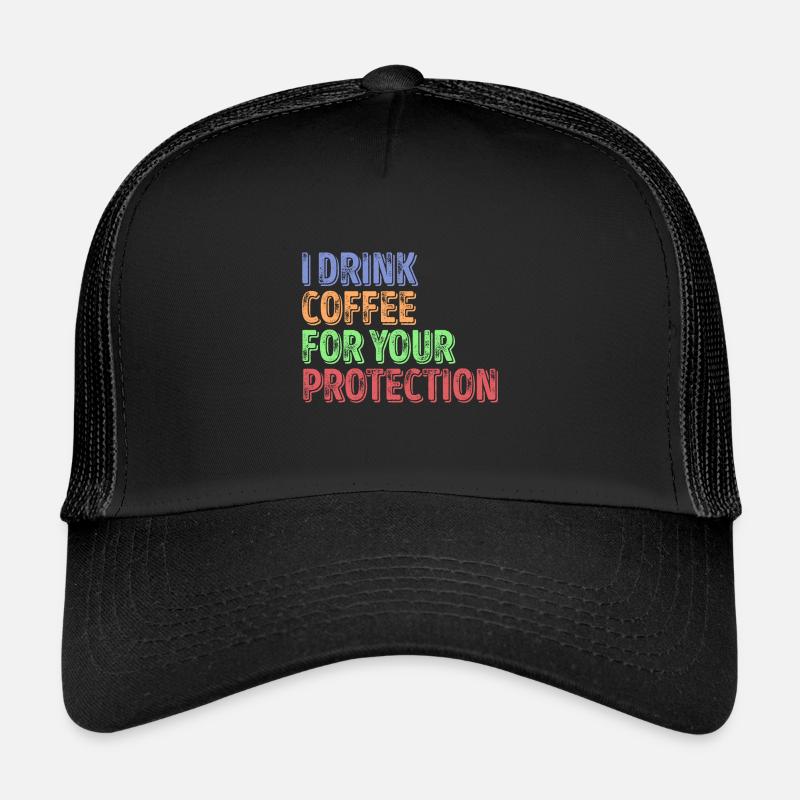 Caféine Café Déclaration humoristique Amateurs de café Casquette trucker enfant