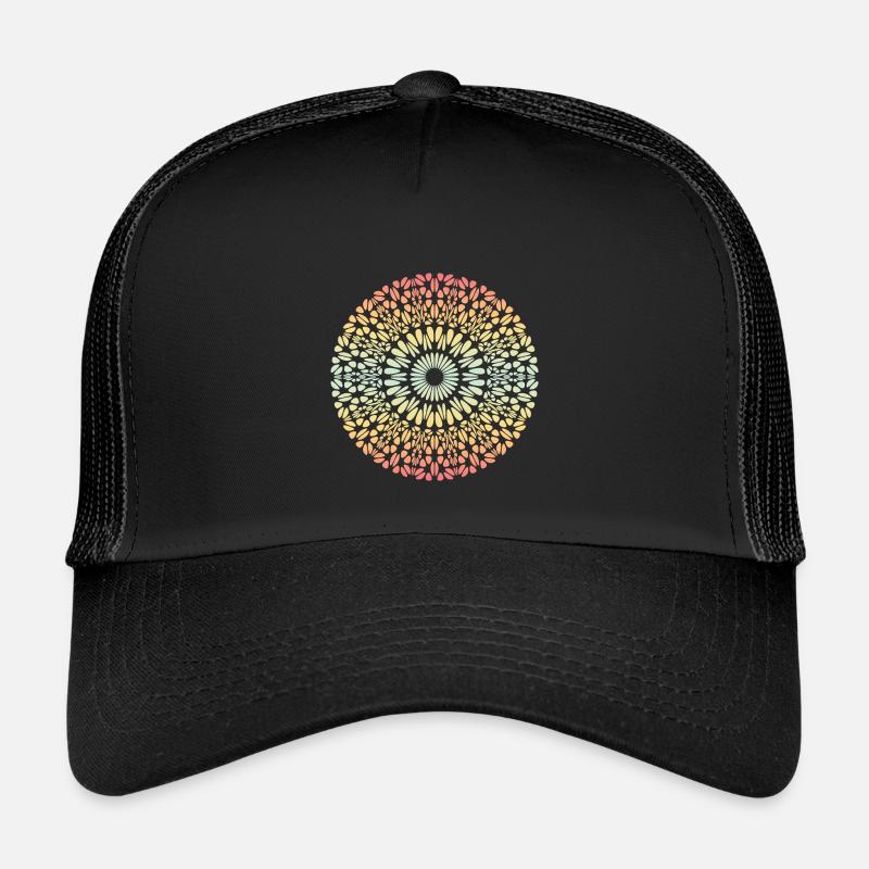 Mandala - Kinder Trucker-Cap - Schwarz/Schwarz