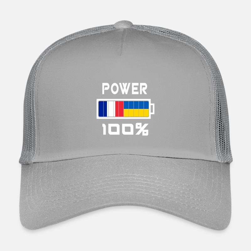 Ukraine und Frankreich Power 100% Kinder Trucker-Cap