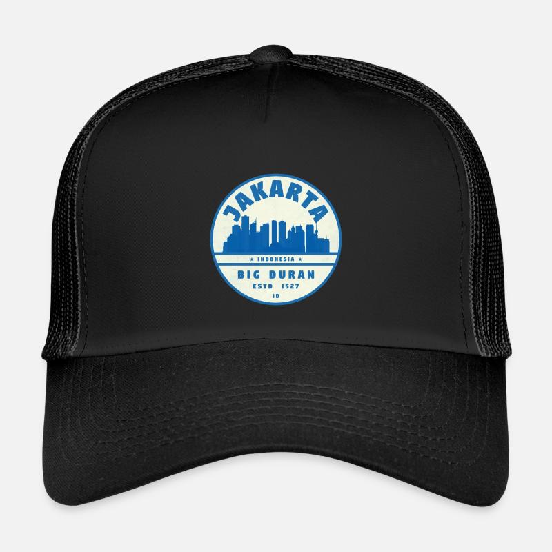 Logo du circuit de la ligne d’horizon de Jakarta Bleu Blanc Casquette trucker enfant
