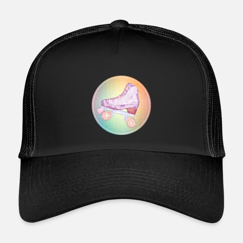 Disco Rollschuhlaufen - Kinder Trucker-Cap - Schwarz/Schwarz
