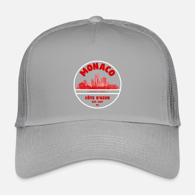 Monaco Côte d'Azur Skyline Abzeichen Kinder Trucker-Cap