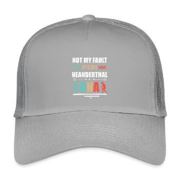 Nicht meine Schuld. Ist meine Neandertaler DNA - Kinder Trucker-Cap - Hellgrau - Vorne