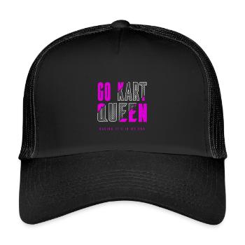 Go Kart Queen - Kids’ Trucker Cap - black/black - Front
