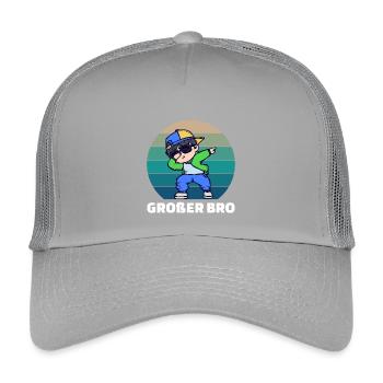 Cooler Spruch Bro Bruderherz Stolzer Großer Bruder - Kinder Trucker-Cap - Hellgrau - Vorne