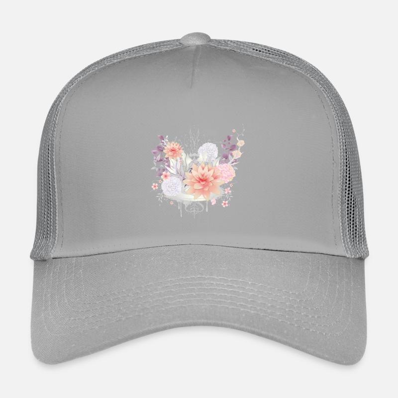 Composition des nénuphars et des fleurs d’hortensias Casquette trucker enfant