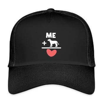 Heart, Dog, Favorite Animal, Pets, Cuddly Toy - Kids’ Trucker Cap - black/black - Front