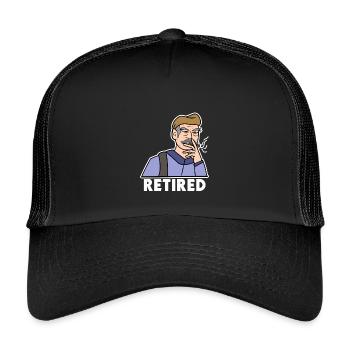 Senior Saying Retiree Retirement Retirement - Kids’ Trucker Cap - black/black - Front