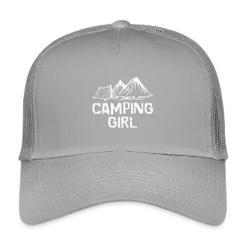 Berge Wanderer Camping Statement Zelten Wanderlust - Kinder Trucker-Cap - Hellgrau - Vorne