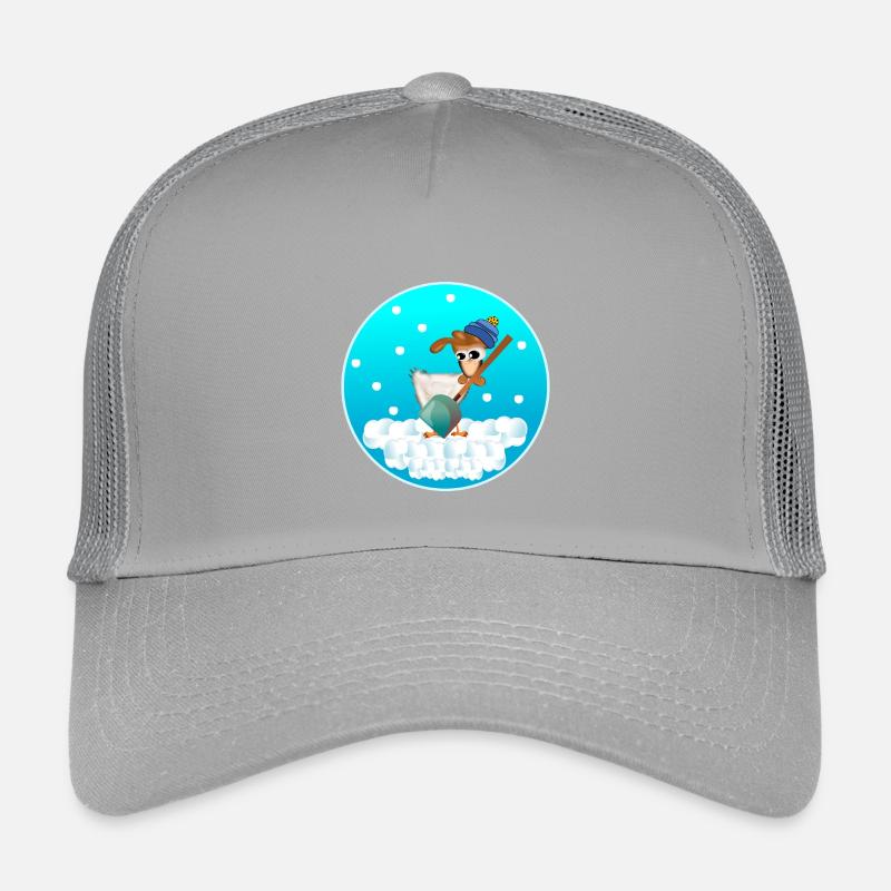 WINTER CHICKEN COOP CHICKENS SNOWFALL Kids’ Trucker Cap