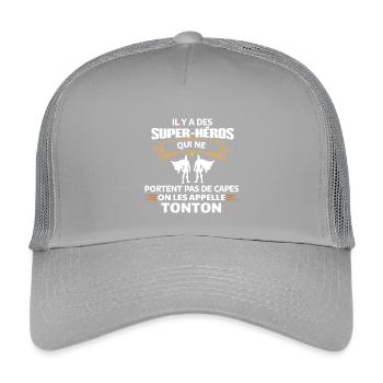 Super Héros Sans Capes Humour - Casquette trucker enfant - gris clair - Devant