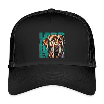Labrador Retriever Portrait - Kids’ Trucker Cap - black/black - Front