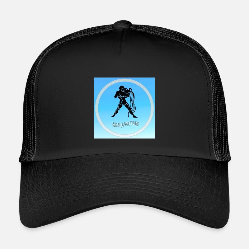 Wassermann - Kinder Trucker-Cap - Schwarz/Schwarz