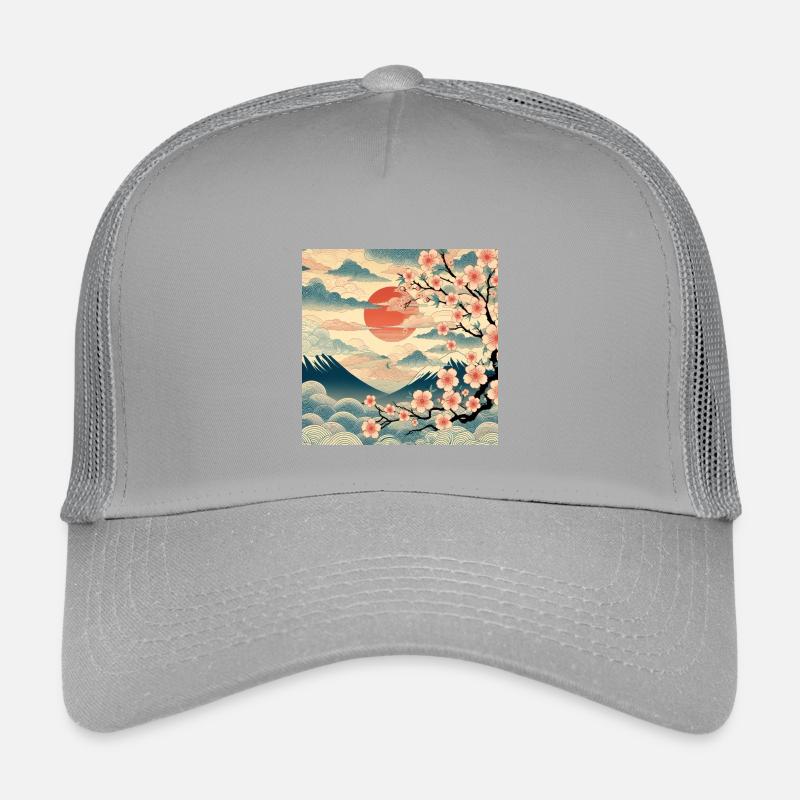 Ukiyo-e Style Sunrise II Kids’ Trucker Cap