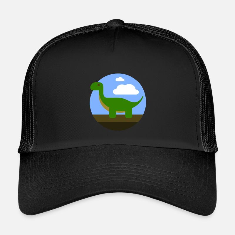 Dino - Kinder Trucker-Cap - Schwarz/Schwarz