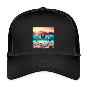 Underwater Crab - Kids’ Trucker Cap - black/black - Front