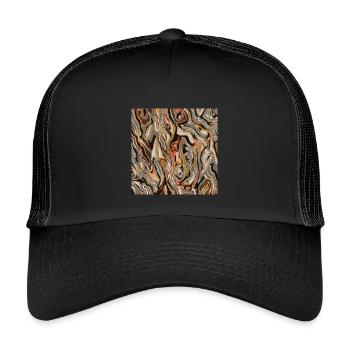 Similar to wood - Kids’ Trucker Cap - black/black - Front