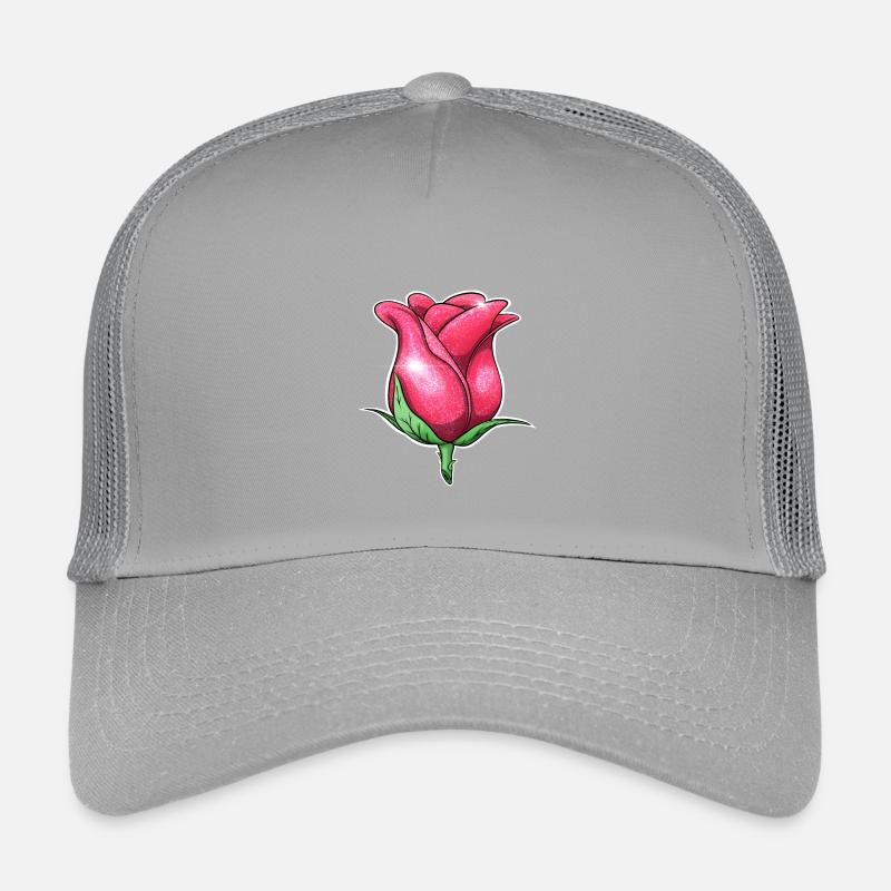 Glitzer Rosa Rose Illustration Kinder Trucker-Cap