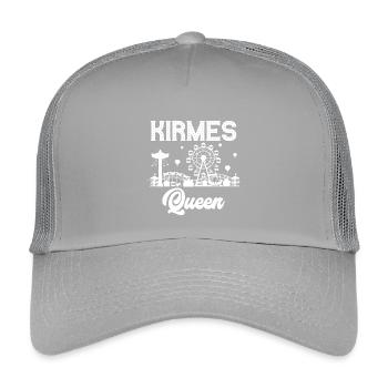 Kirmes Queen Jahrmarkt Rummel Volksfest - Kinder Trucker-Cap - Hellgrau - Vorne