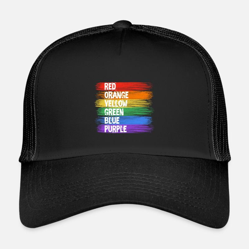 Art à rayures aux couleurs arc-en-ciel Casquette trucker enfant