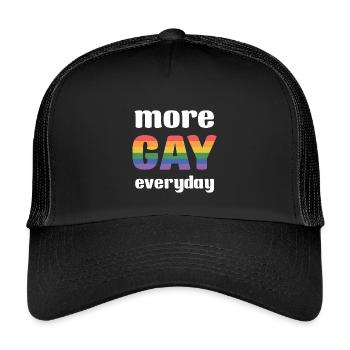 Mois de la fierté LGBT - Plus de gay tous les jours - Casquette trucker enfant - noir/noir - Devant