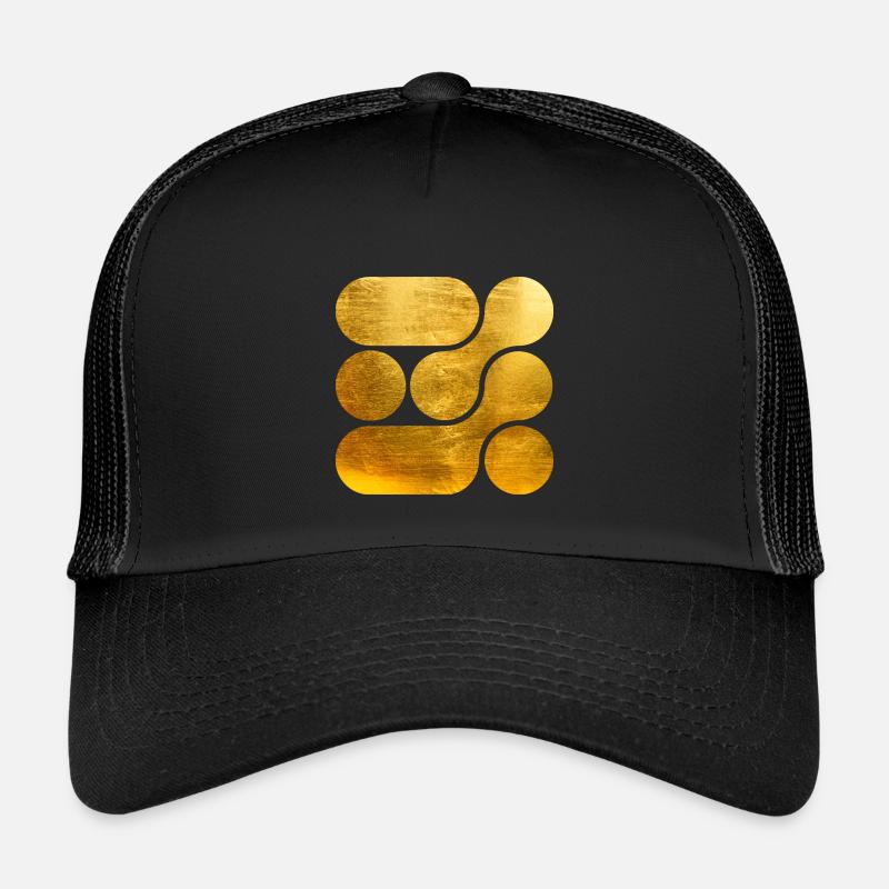 OCHOOO - GOLD - Kids’ Trucker Cap - black/black
