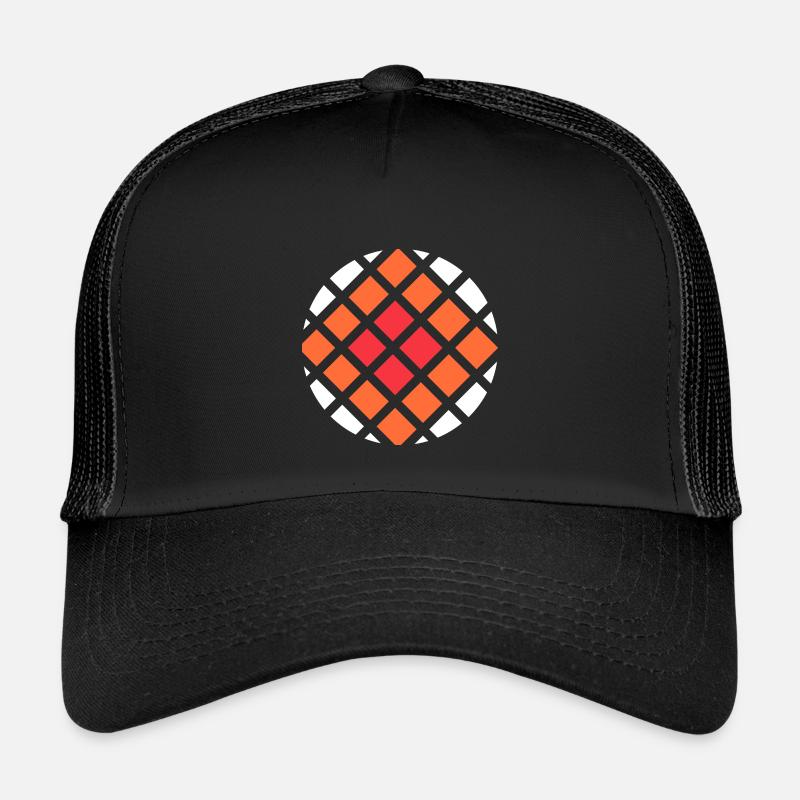art carré cool avec des nuances de couleurs de feu Casquette trucker enfant