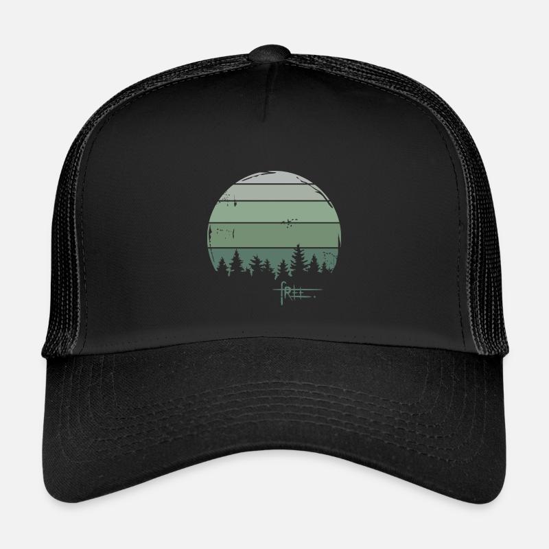 Forêt rétro liberté arbre nature graffiti icône Casquette trucker enfant