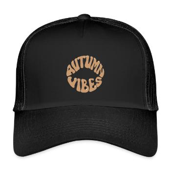 Autumn Vibes - Kids’ Trucker Cap - black/black - Front