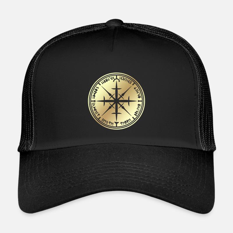 Windrose - Kinder Trucker-Cap - Schwarz/Schwarz