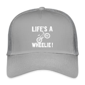 BMX bike fun Wheelie - Kids’ Trucker Cap - light grey - Front