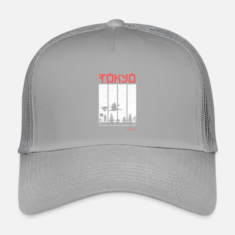 Tokyo – Japanische Landschaft mit Kranichen Kinder Trucker-Cap