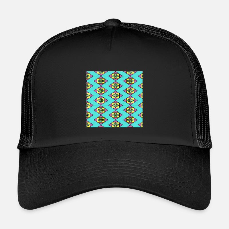 Repetitiver Kubismus - Kinder Trucker-Cap - Schwarz/Schwarz