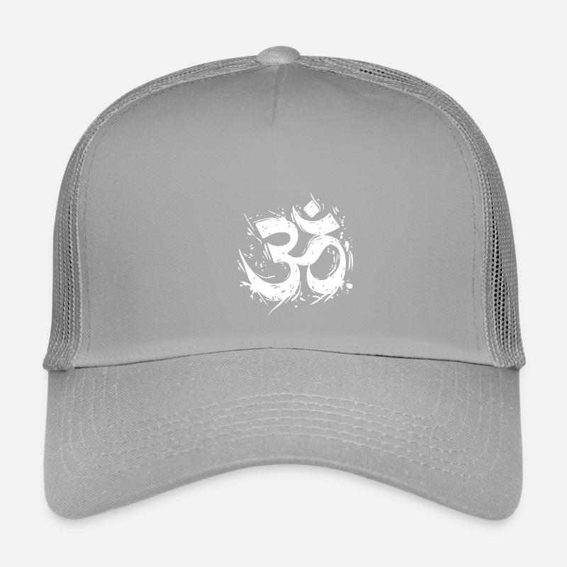 Om-Symbol im dynamischen Grunge-Design Kinder Trucker-Cap