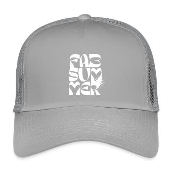 Mutiges Sommer-Liebe-Typografie-Design - Kinder Trucker-Cap - Hellgrau - Vorne