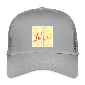 ICH LIEBE DAS KOCHEN VON PASTA-SPAGHETTI - Kinder Trucker-Cap - Hellgrau - Vorne