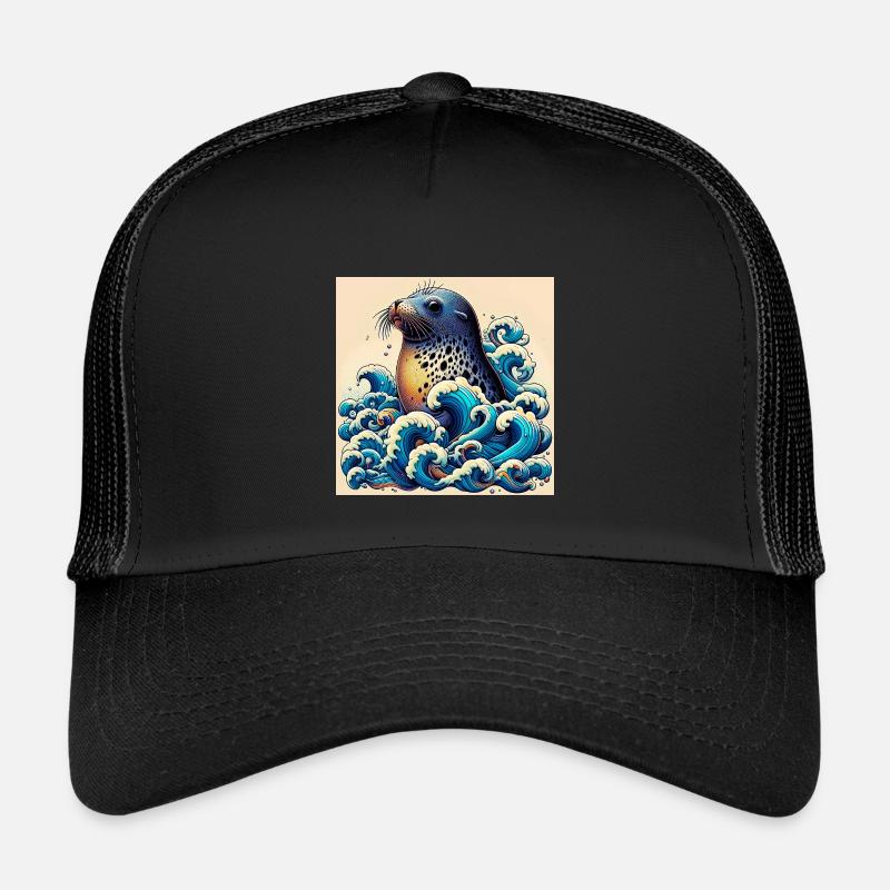 Siegel - Kinder Trucker-Cap - Schwarz/Schwarz