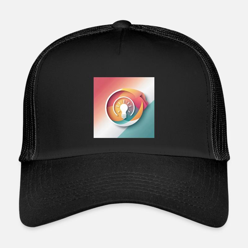 Illustration de créativité abstraite - Casquette trucker enfant - noir/noir