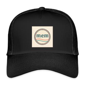 Mémoires dans la conception de l’eau - Casquette trucker enfant - noir/noir - Devant