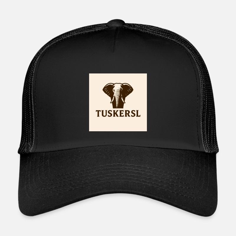Stoßzähne - Kinder Trucker-Cap - Schwarz/Schwarz