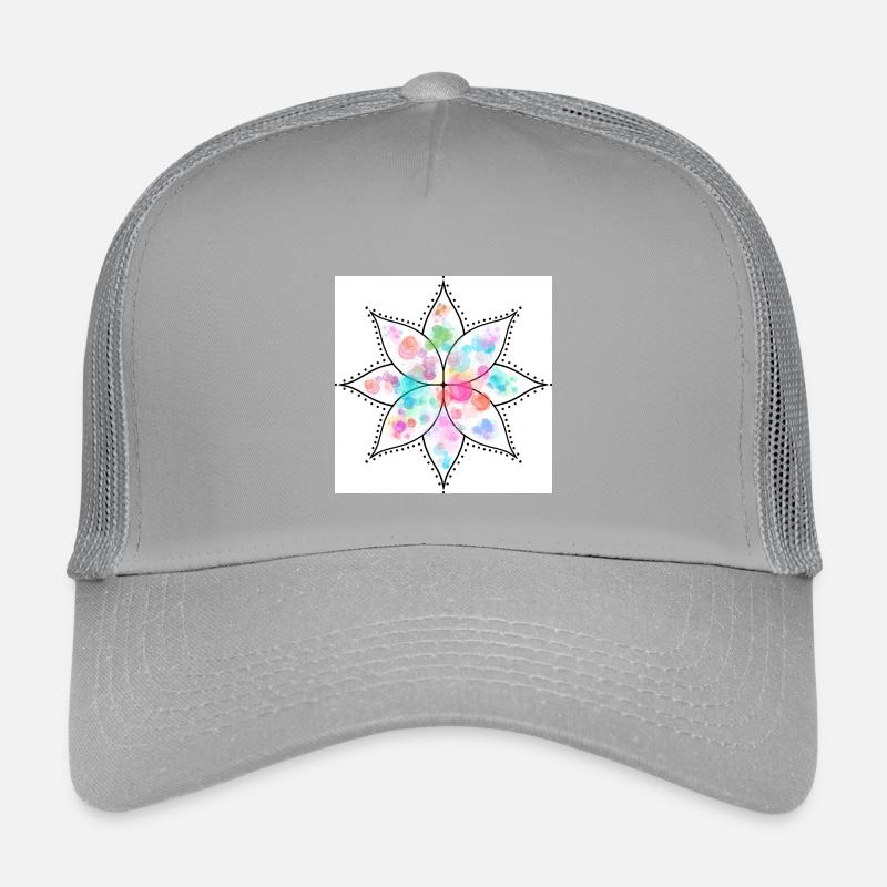 Mandala Fleur pastel Aquarelle Casquette trucker enfant